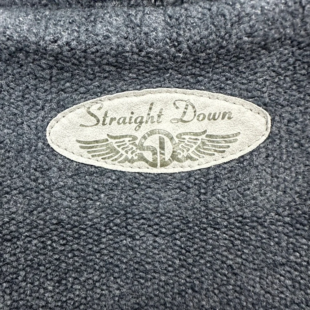 Straight Down Mens XL Quarter Zip Fleece Pullover Useless Bay Golf Gray Outdoor